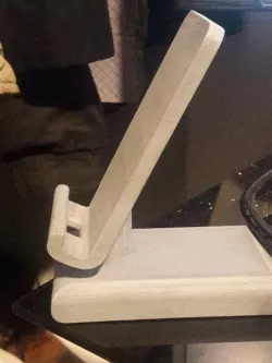 Phone stand with charger port