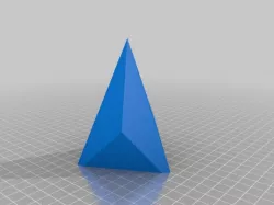 Pirámide triangular caras biseladas