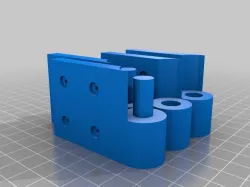 Simple large cranked hinge (pair)