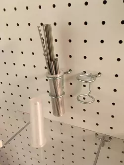 Small But Long Object holder for ring thing in Stanley Pegboard Hook Set