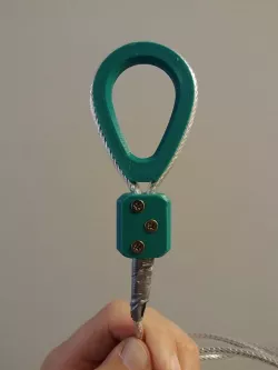 thimble and clamp for 5mm pvc coated steel cable 