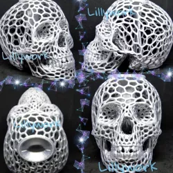 Voronoi Skull bank with lid
