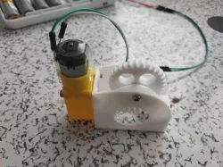 3D printed electric worm gear