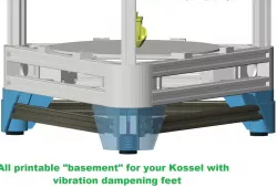 A basement for your Kossel with dampening feet