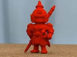 ancient Chinese warrior with spear