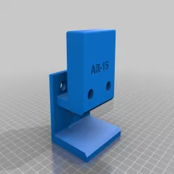 AR-15 Wall Mount with detached magazine