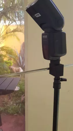 Camera flash & Umbrella holder with hot shoe