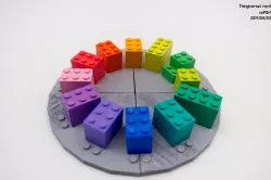 Color-Stand for modeler with lego brick
