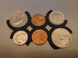 Credit card size change coin holder - (default US coins)
