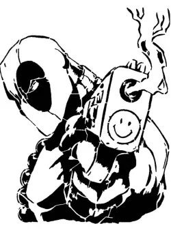 Deadpool stencil 8