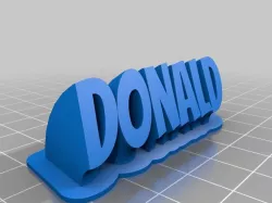 donald name plate