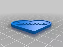 emma Heart name gift tag