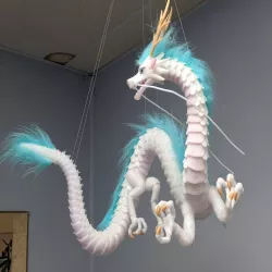 Haku: Modified lung oriental dragon with hollow body for wire/elastic stringing