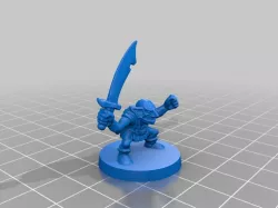 HeroQuest Goblin with Scimitar Repaired