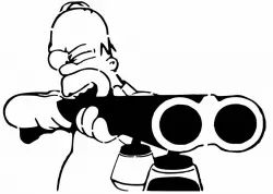 Homer Simpson stencil