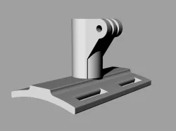 Kite strut swivel GoPro mount 