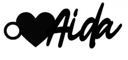 Love / Heart Aida Keychain