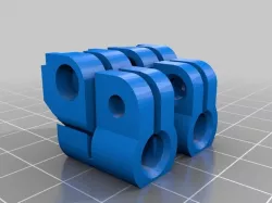Lulzbot Taz 6 E3D Titan Aero Tube Clamps for 1.75mm filament