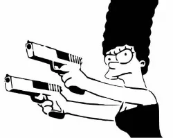 Marge Simpson stencil