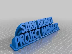 My Customized Sweeping 2-line name plate (text)