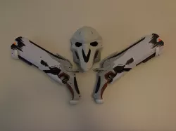 Overwatch Reaper mask and gun wall mounts