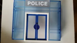 Playmobil System X police station door