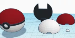 Pokeball ender knob with knob hole in back.