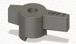 Replacement shutoff valve knob/handle