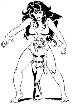 She Hulk stencil 2