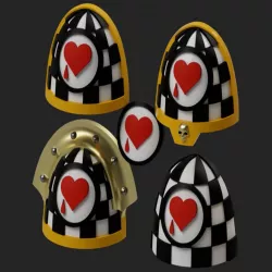 Space Warrior Weeping Heart shoulder pads