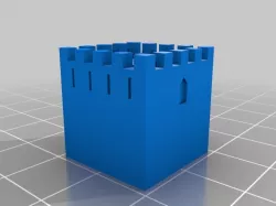 19mm square tower at 3mm scale.