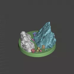60mm round rock base with bones (goes well with shelob)