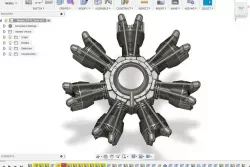 7 Cylinder Dummy Radial  Engine