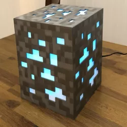 8-Bit Minecraft Diamond Ore Lamp - Siri Enabled!