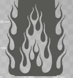 Airbrush stencil：：： flame　2