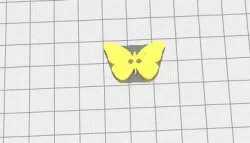 Butterfly clothes button