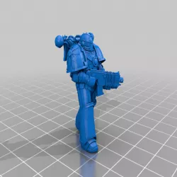 Chaos marine w/ chaingun