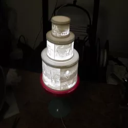 Christmas lithophane tier cake