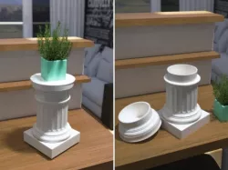 Doric Pedestal Container