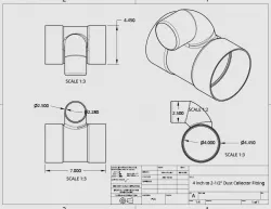 Dust Collector Coupling with 2-1/2" Connection