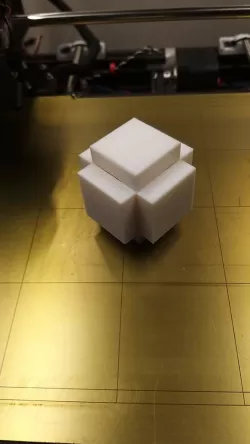 Interlocking 3 piece puzzle cross cube thingy