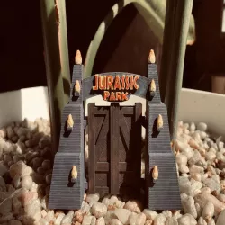 Jurassic Park Gate [no assembly, no supports, shrinkable]