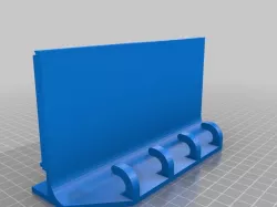 Key holder with shelf and tab for cards