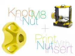 Knob for nut M8. Print with nut insert