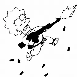 Lisa Simpson stencil