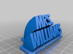 Mrs. Williams Name Plate 