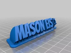 My Customized Sweeping 2-line name plate Mason