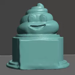 Poop Emoji Trophy with blank nameplate