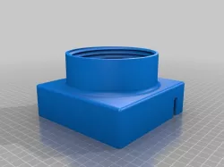 Portable spray booth - hose to fan adapter