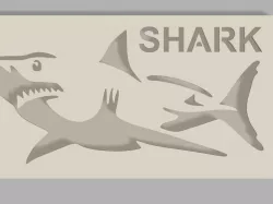 Shark airbrush stencil